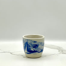Lade das Bild in den Galerie-Viewer, Bell Espresso Cup Blue Swirl