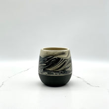 Lade das Bild in den Galerie-Viewer, Swirly Noir Cup Coffee & Tea Cups  Niko  Ceramic Studio.