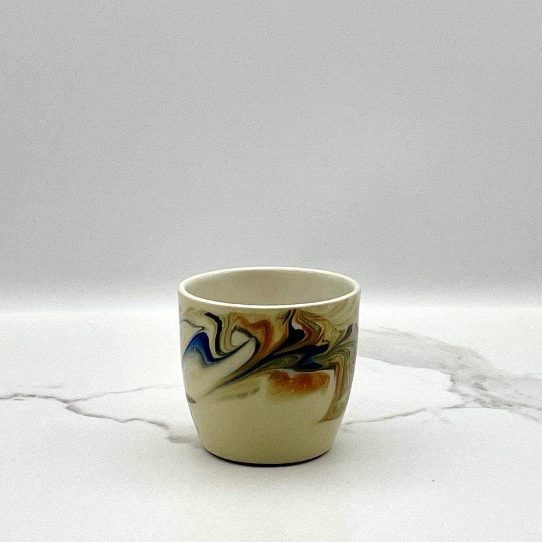 Bell Espresso Cup Earthly + Blue Swirl