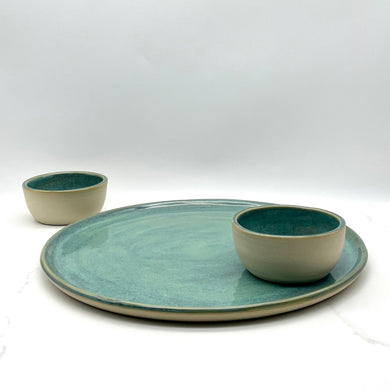 Niko Ceramic Studio Platter with 2 Dip Bowls #3