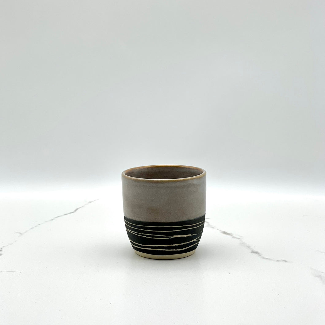 Bell Sgraffito Espresso Cup Coffee & Tea Cups  Niko  Ceramic Studio.